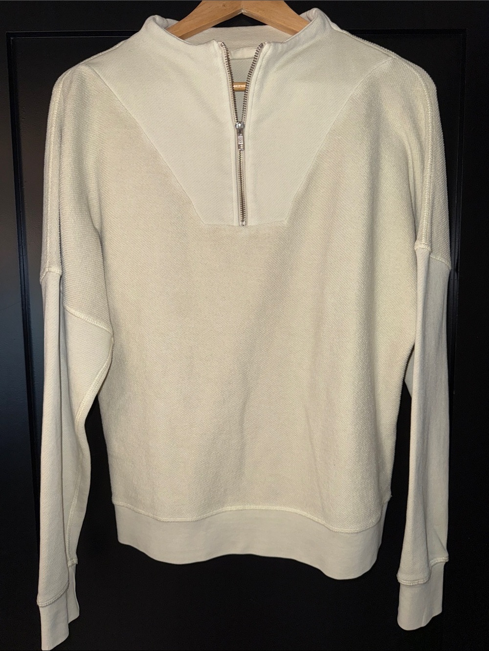 Women's Half-Zip Pullover Sweatshirt - Cream